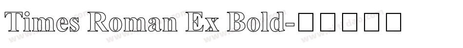 Times Roman Ex Bold字体转换